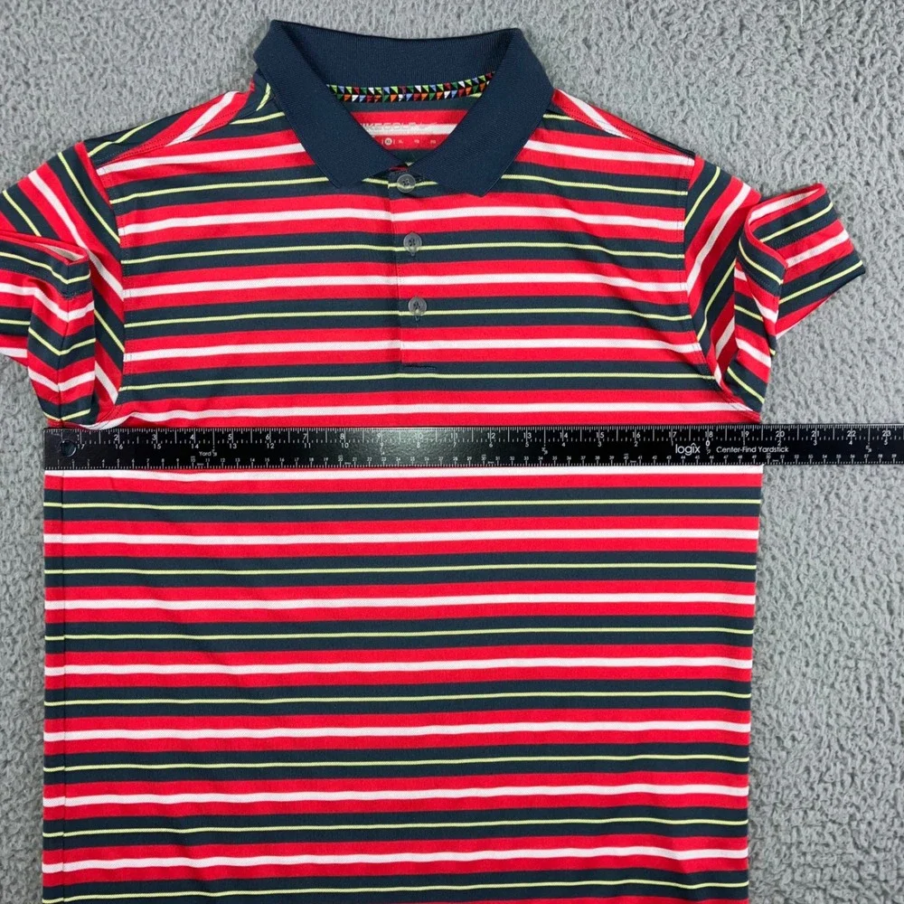 Nike Golf Dri Fit Polo Shirt Men XL Stripe Collared Short Sleeve‎ Casual Sporty
